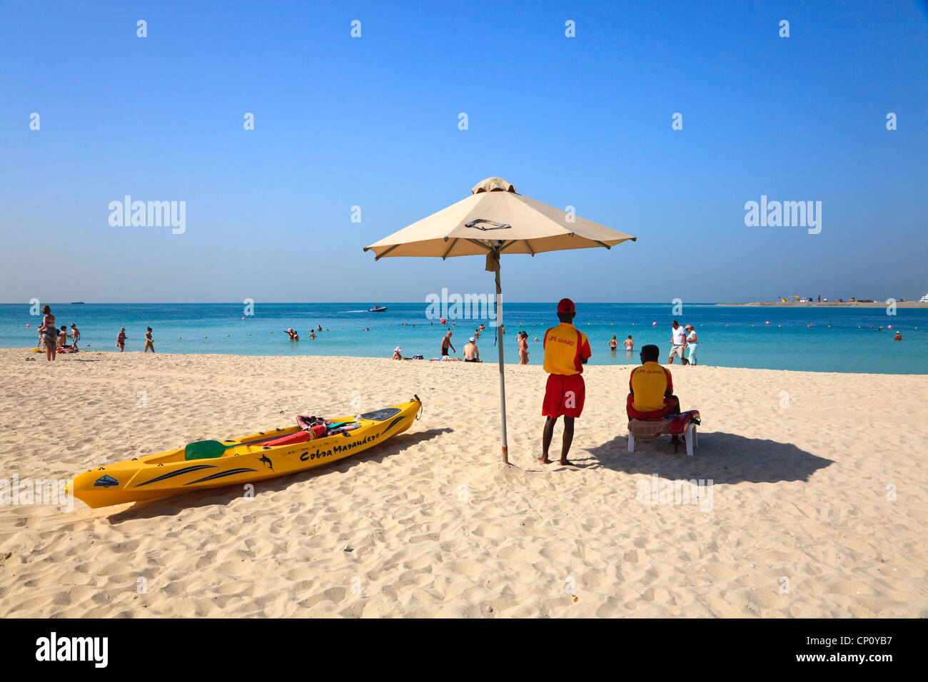 Lifeguard on duty at Dubai beach, UAE Stock Photo