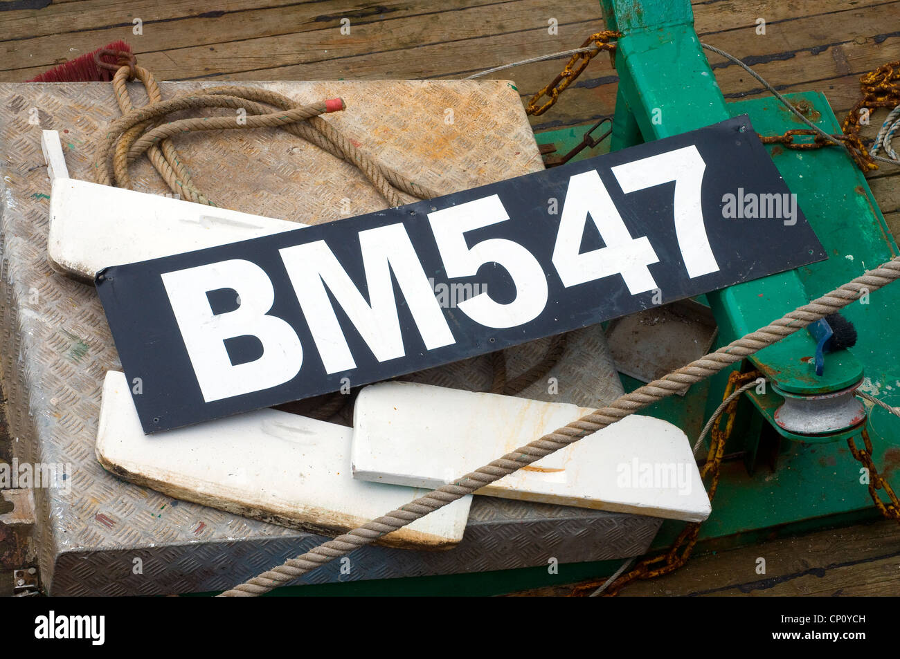 Trawler number Brixham,Devon,Brixham fishing fleet,Brixham,Devon,Brixham fishing fleet,scallop wars,mollusc Stock Photo