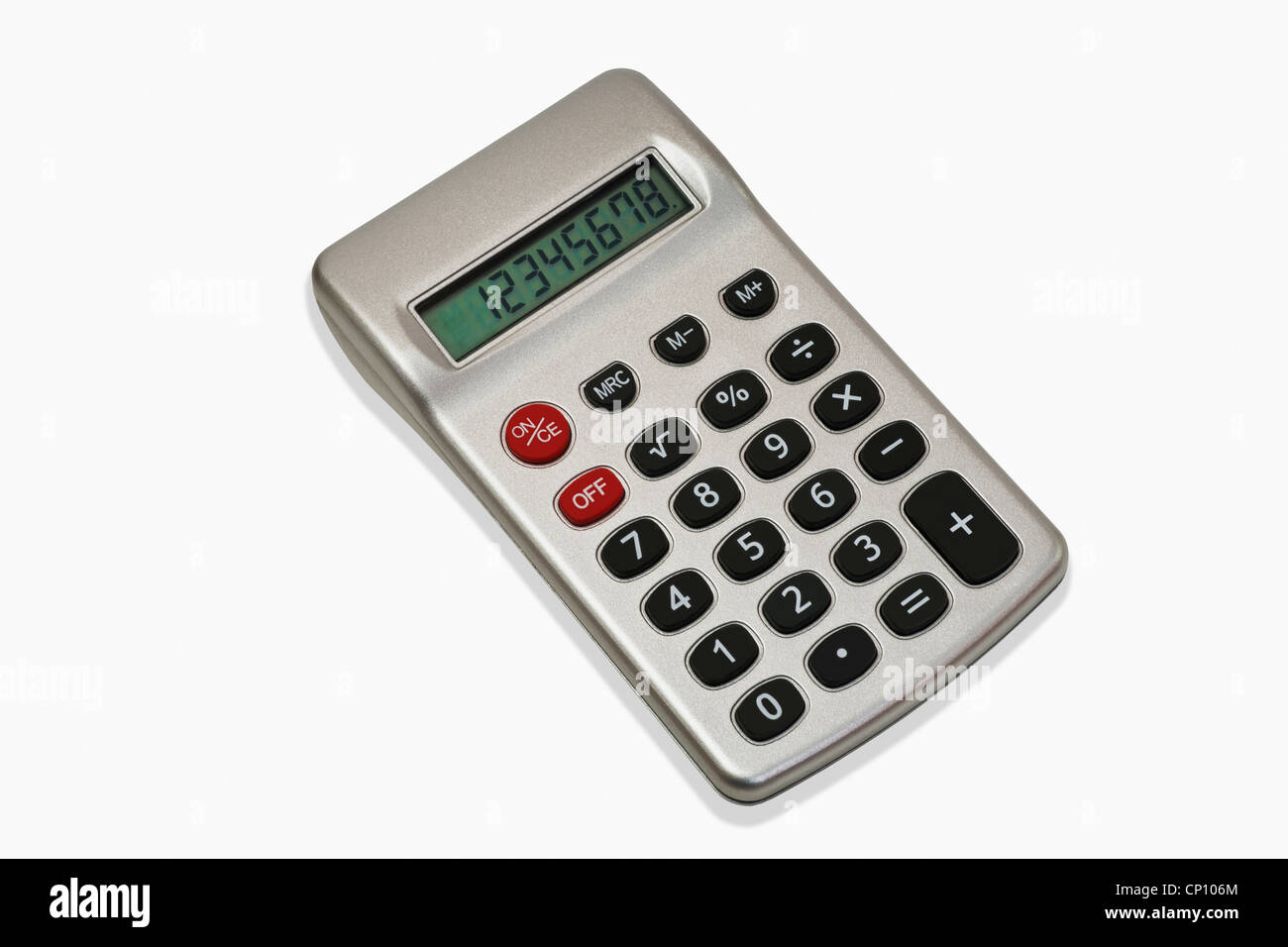 Detailansicht eines Taschenrechners | Detail photo of a pocket calculator Stock Photo