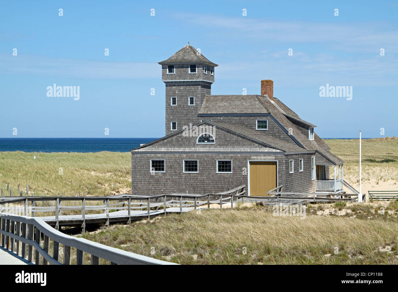 Old Harbor Life-Saving Station, Race Point, Provincetown, Cape Cod, Massachusetts, USA Stock Photo