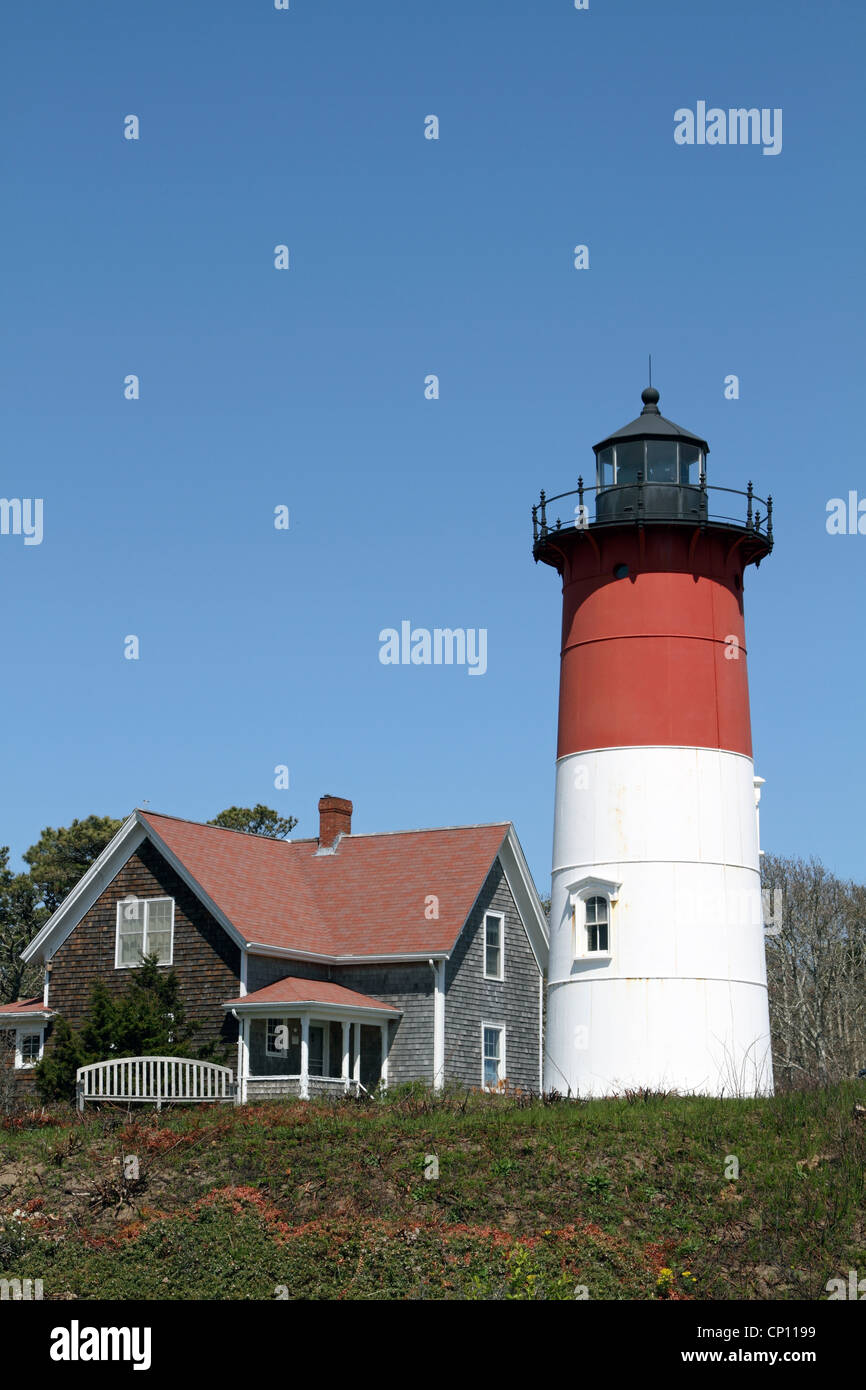 Nauset Beach Light, Eastham, Cape Cod, Massachusetts, USA Stock Photo ...