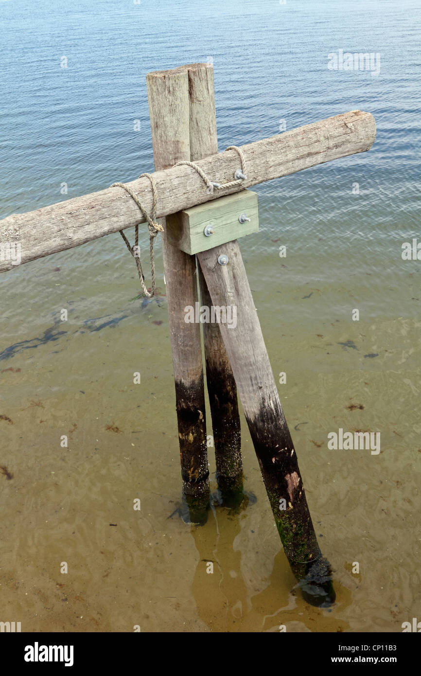 A mooring post in Provincetown, Cape Cod, Massachusetts, USA Stock ...