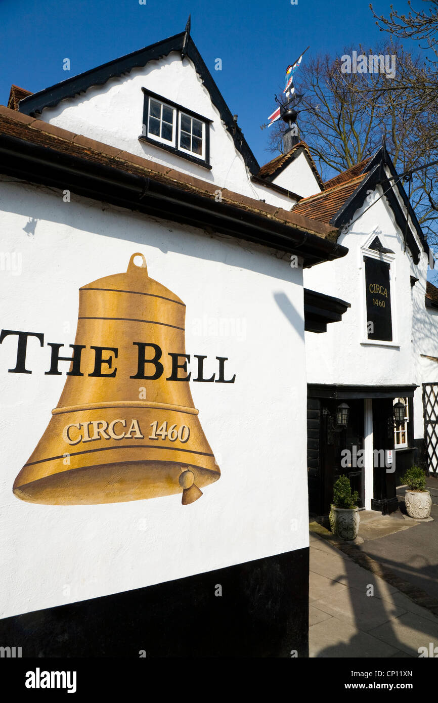 The Bell pub, East Molesey, Surrey. UK. The Bell public house, built