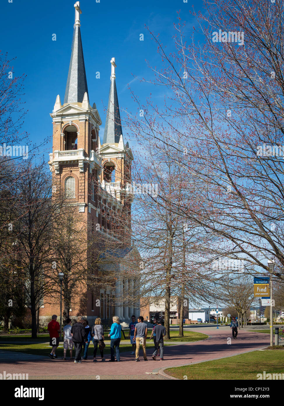 St Aloysius Church at Gonzaga University in Spokane, Washington state. Stock Photo