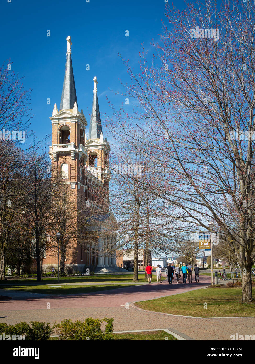 St Aloysius Church at Gonzaga University in Spokane, Washington state. Stock Photo