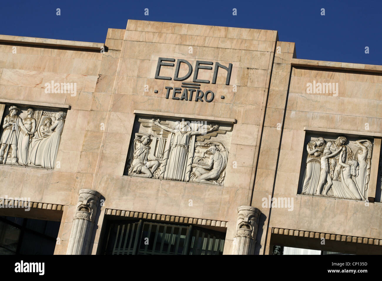 Vip Executive Suites Eden Aparthotel (former Theater turned into a 4 star Hotel), Praça dos Restauradores, Lisbon, Portugal Stock Photo