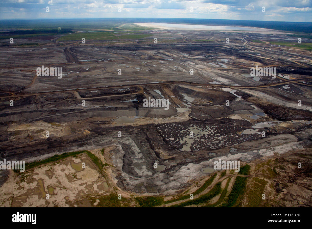 Suncor tar sands mine, Athabasca tar sands, Fort McMurray, Alberta, Canada. Stock Photo