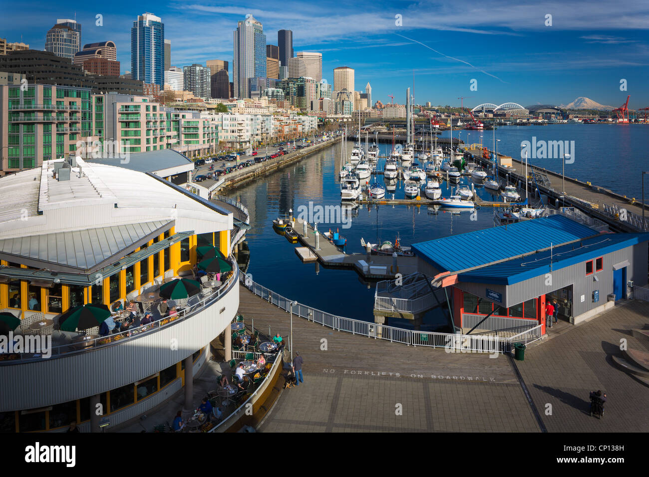 Seattle waterfront from Pier 66 Stock Photo Alamy