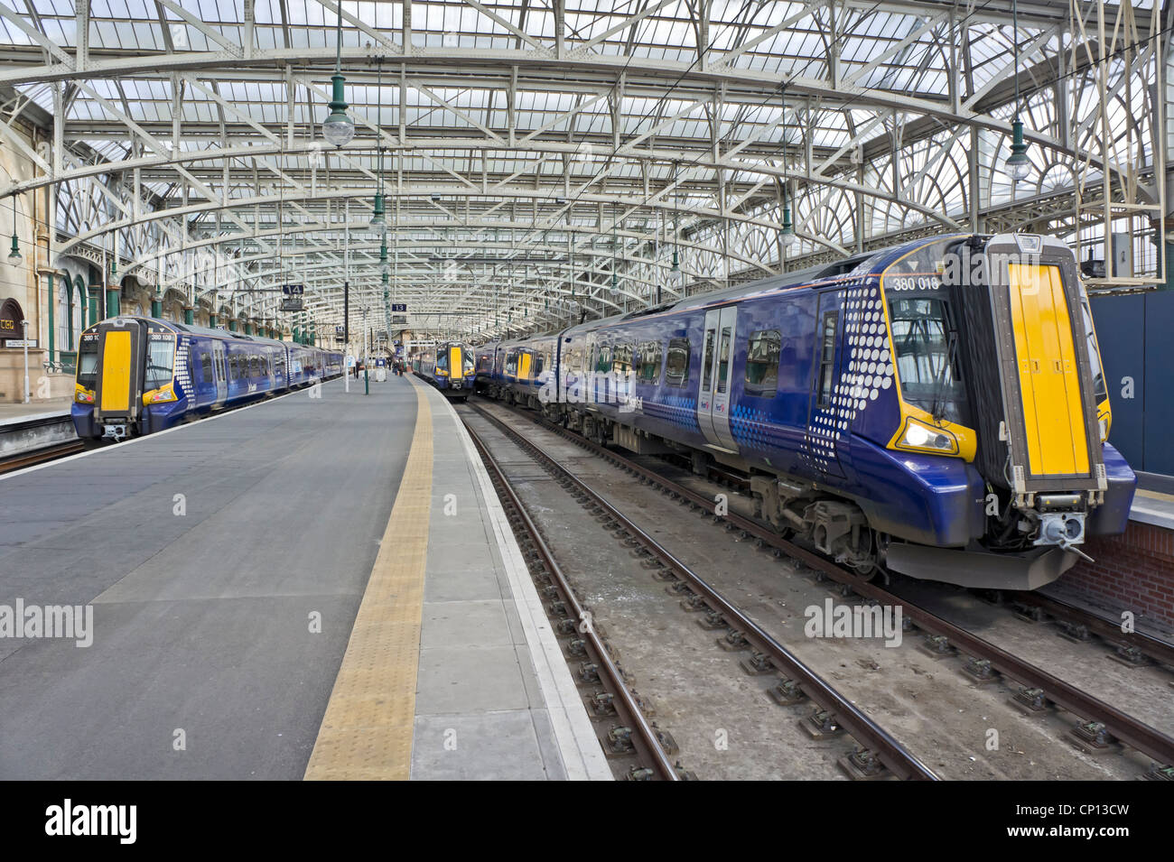 New Scotrail Class 380 EMU in Glasgow Central Station at platforms 12