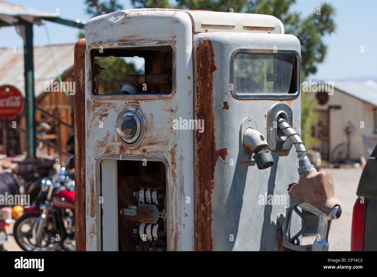 antique unrestored gas pump Stock Photo - Alamy