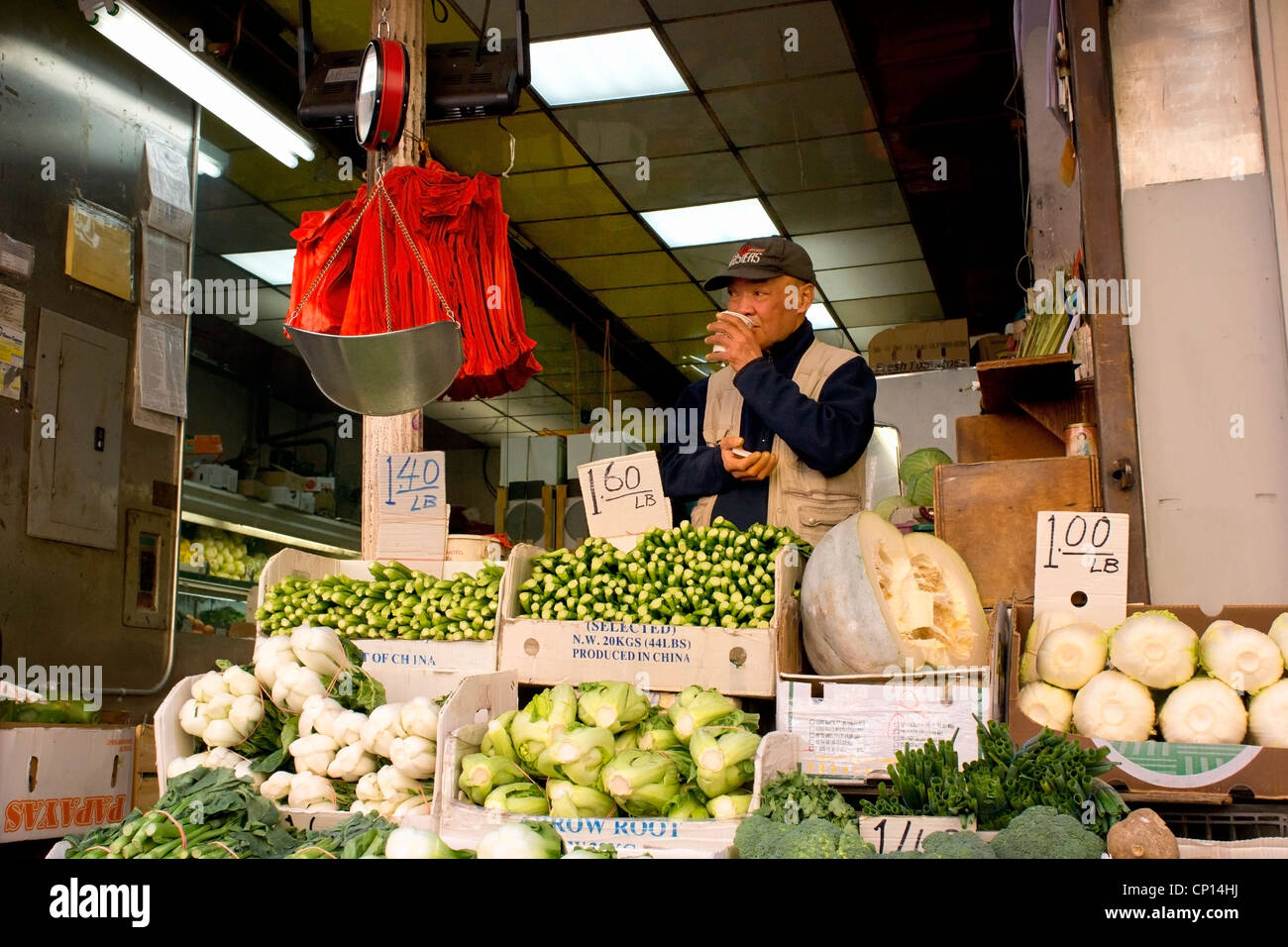 An Asian vegetable store in Chinatown, New York City Stock Photo Alamy
