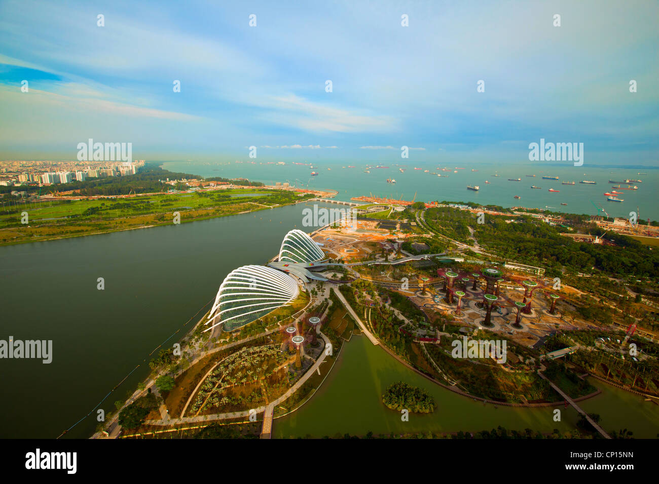 River Hongbao from Marina Bay Hotel viewpoint, Singapore. Stock Photo