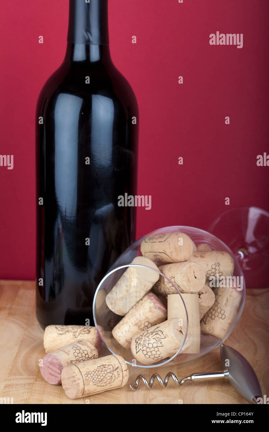 Wine container full of corks Stock Photo - Alamy
