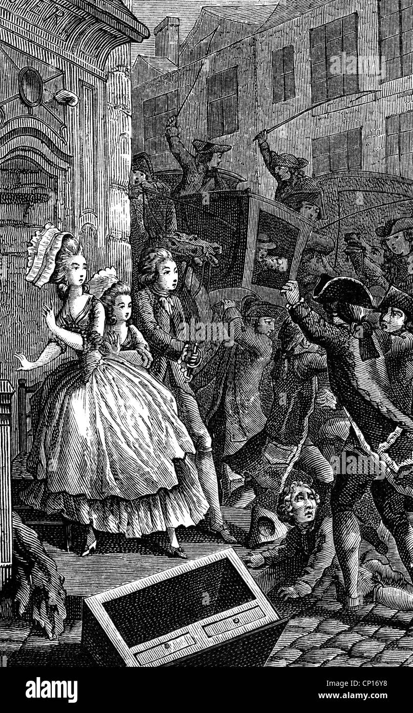 geography / travel, France, politics, riots on the street, after copper ...