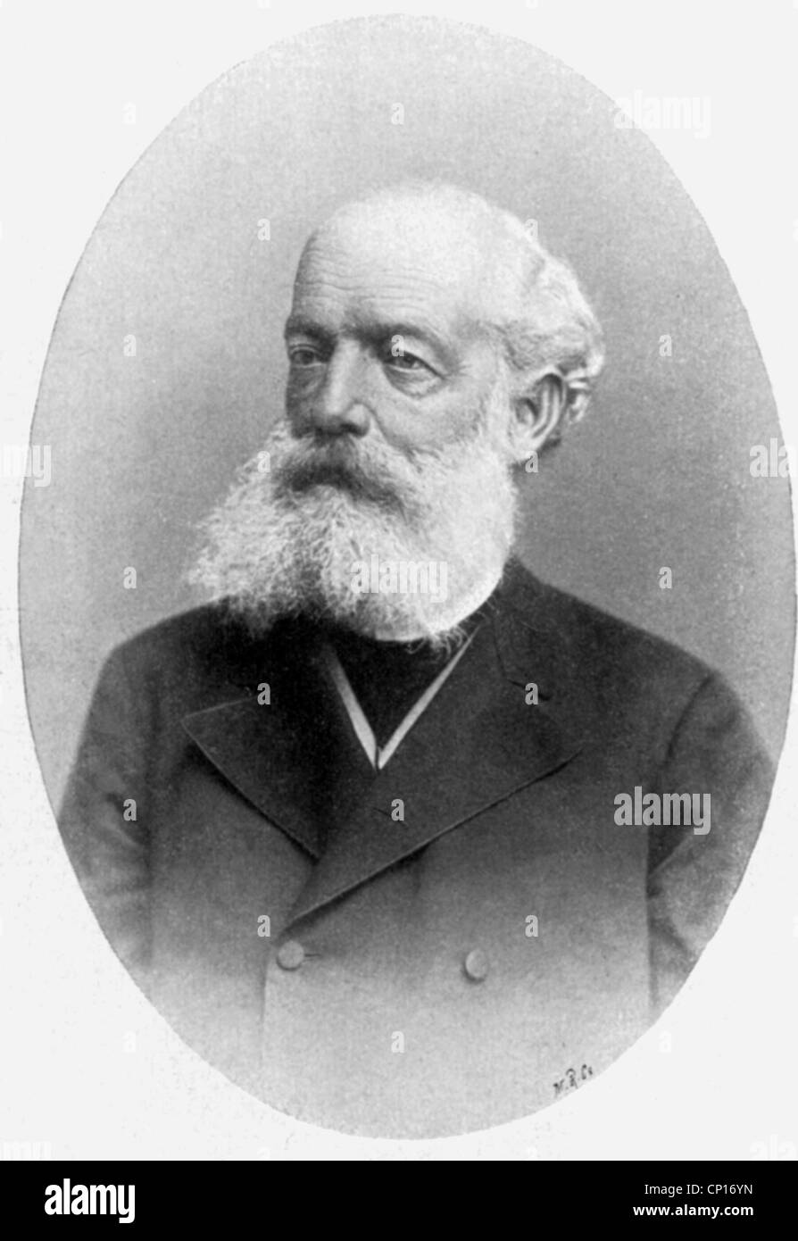 Kekule von Stradonitz, Friedrich August, 7.9.1826 - 13.7.1896, German scientist (chemist), portrait, , Stock Photo