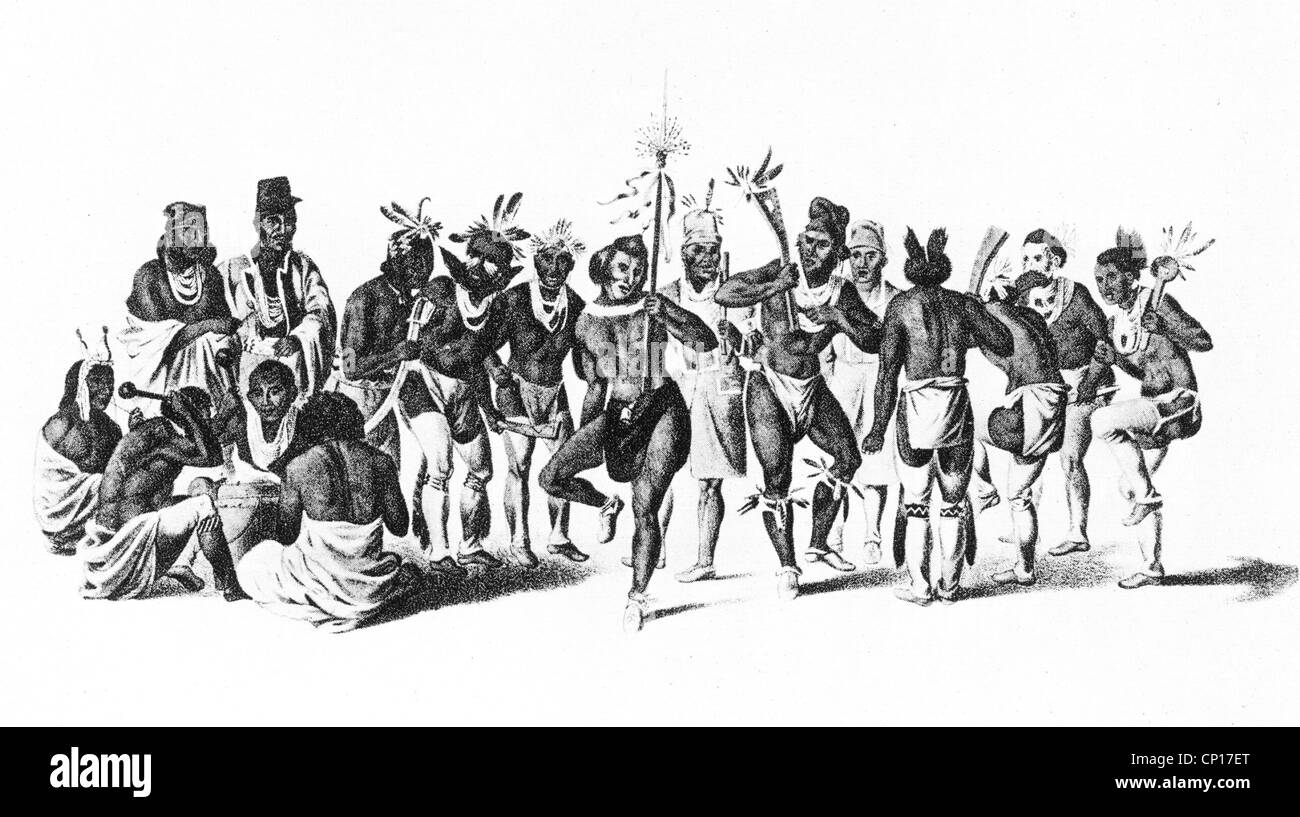 geography / travel, United States of America, American Indians, dance, North American Indians during war dance, after Mac Kenny, 19th century, historic, historical, dancing, traditional clothes, feather, head trappings, feather headdress, North America, native people, clipping, cut out, cut-out, cut-outs, Additional-Rights-Clearences-Not Available Stock Photo