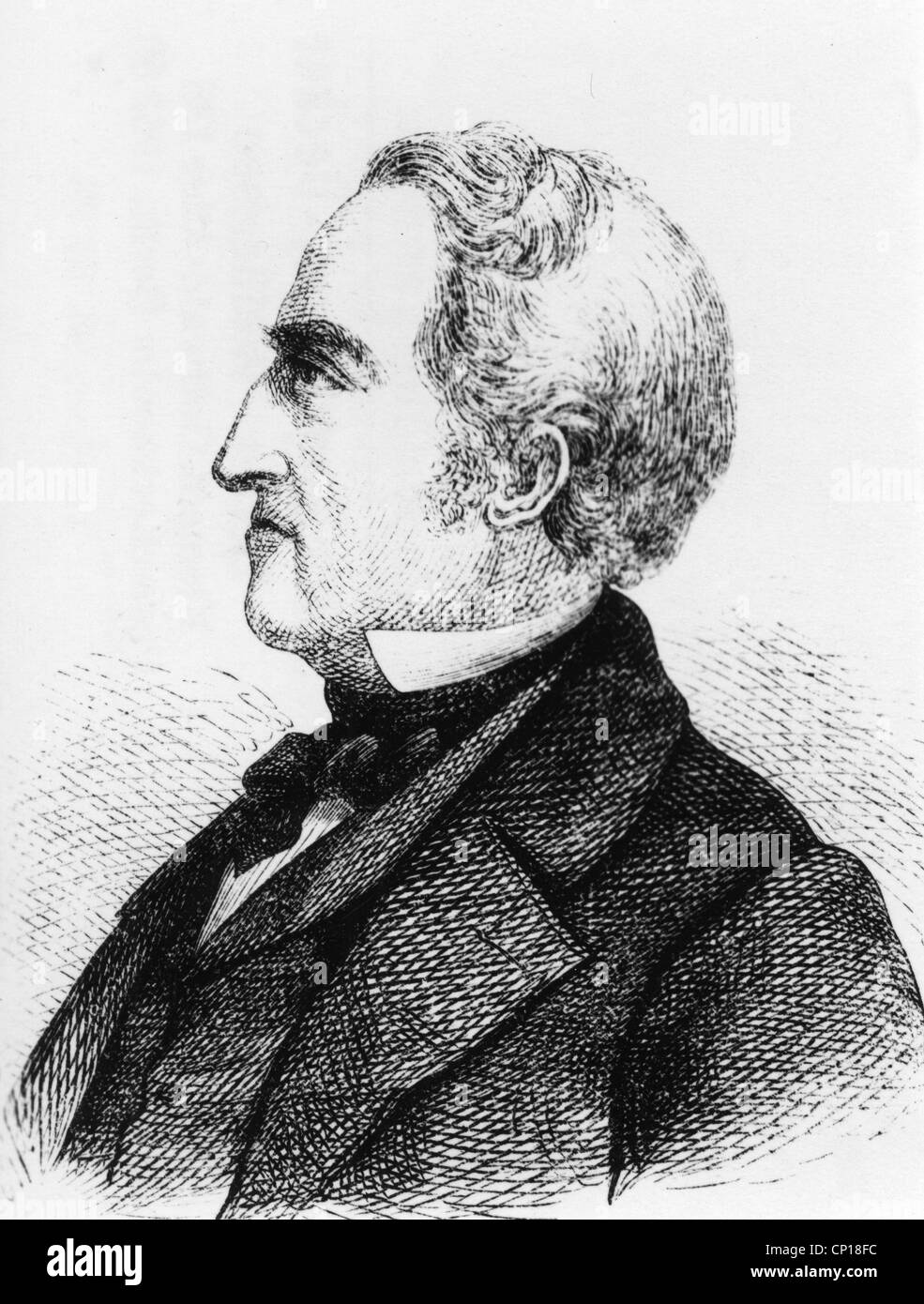 Martius, Carl Friedrich Philipp von, 17.4.1794 - 13.12.1868, German botanist, explorer, portrait, profile, wood engraving, 19th century, , Stock Photo