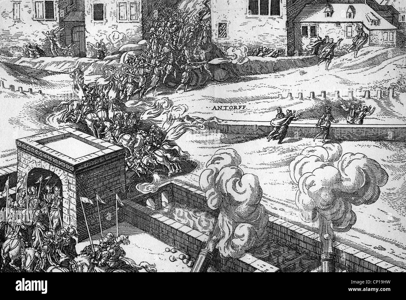 events, Eighty Years' War, 1568 1648, Spanish soldiers sack Antwerp