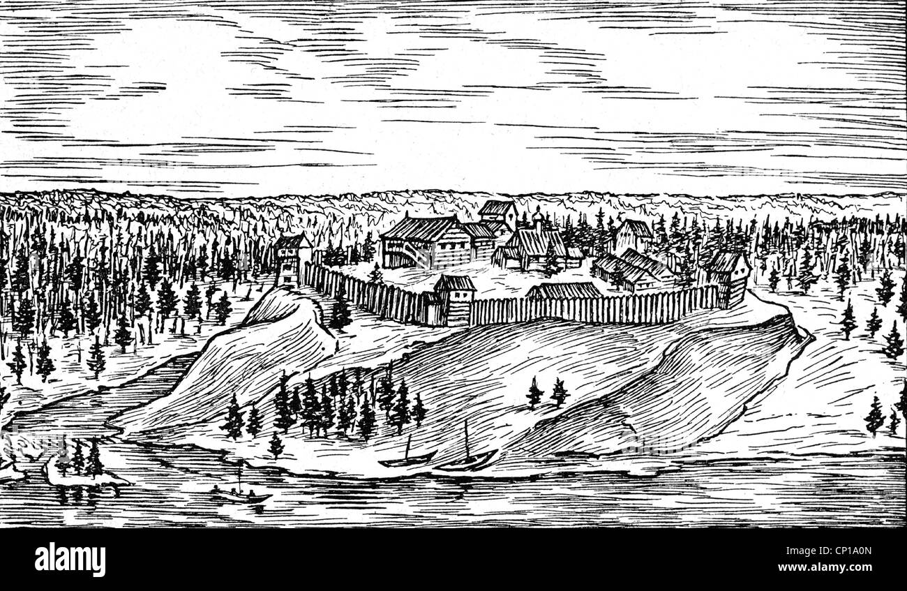 geography / travel, Russia, Moscow, Kremlin, first wooden fortification, built under Ivan Dolgoruki 1156, Additional-Rights-Clearences-Not Available Stock Photo