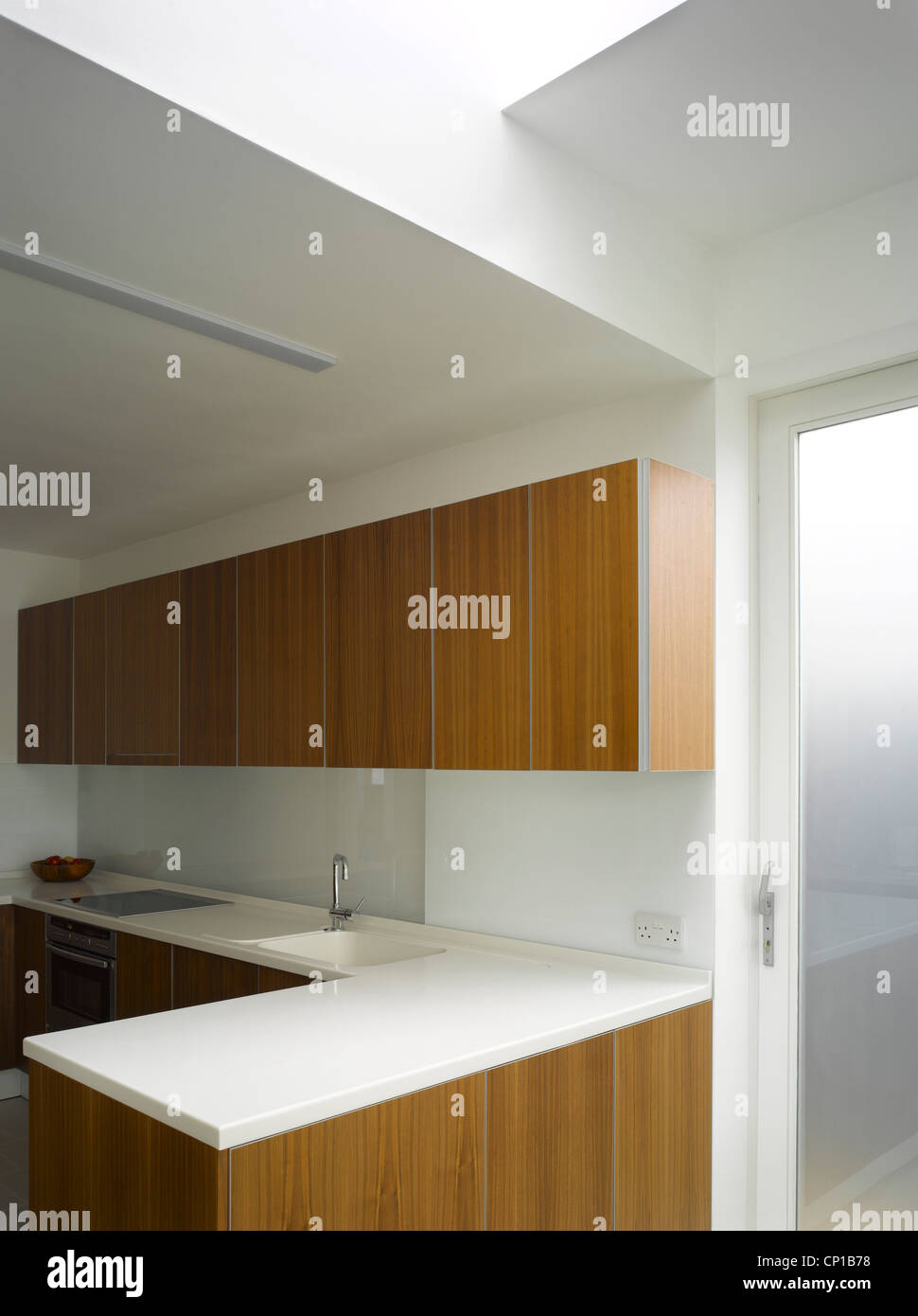 Geometric kitchen extension, Paul Archer Design, Edgware, London, UK. Stock Photo