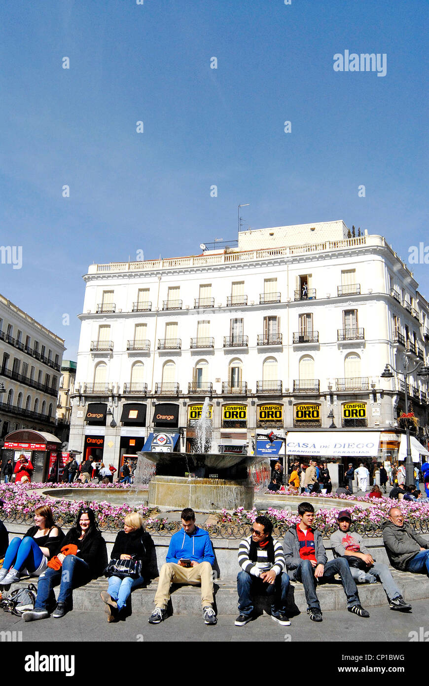 Hotel Europa, Del Sol square, Madrid, Spain Stock Photo - Alamy