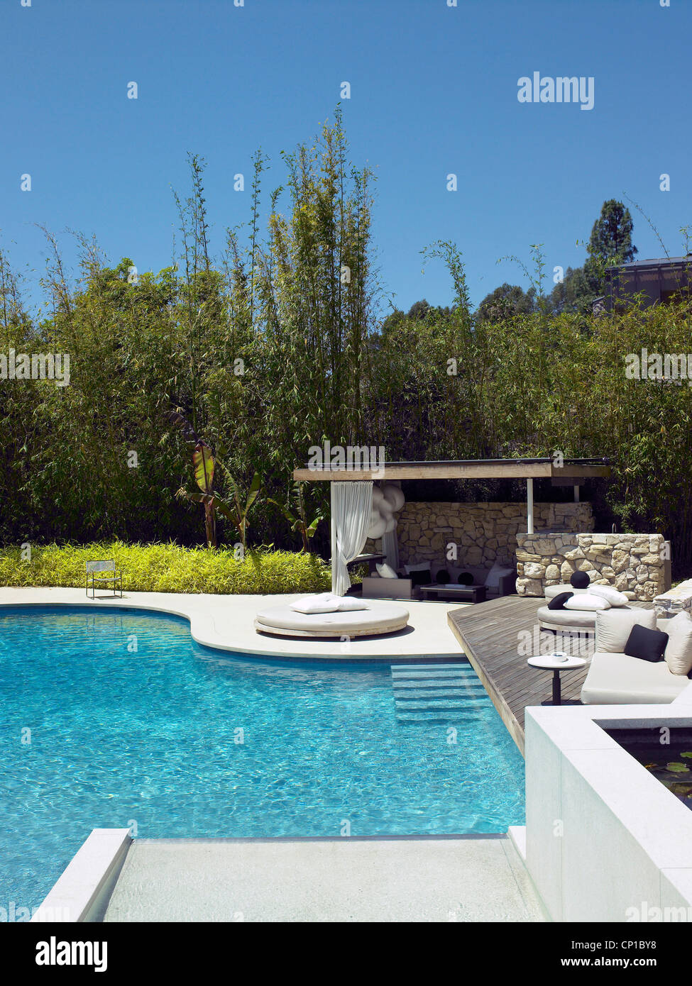 Swimming pool of Ranch House, Los Angeles, California, USA Stock Photo ...
