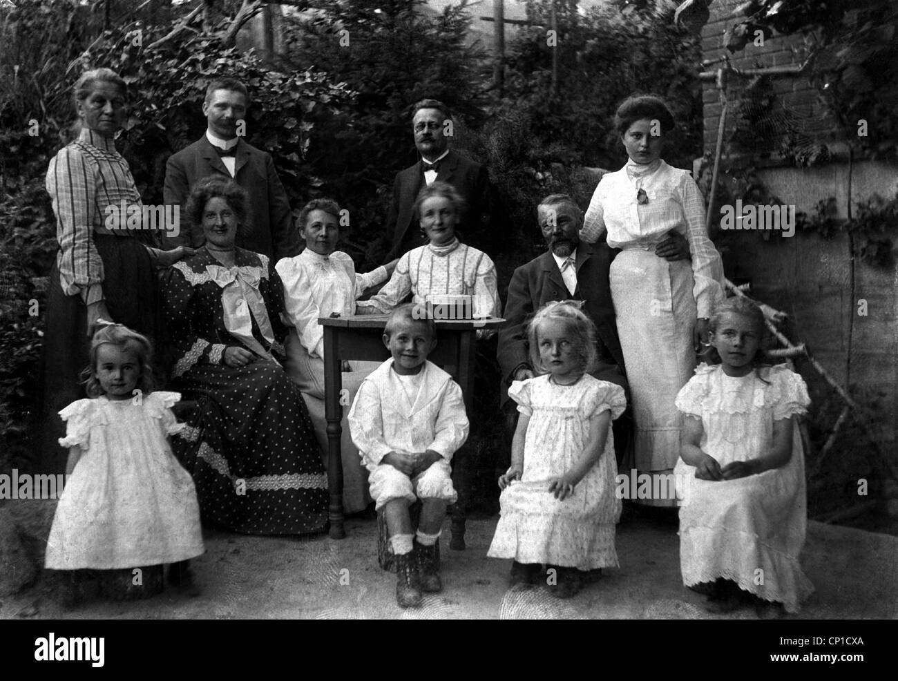 people, family, extended family, three generations, group picture, circa 1900, 3, generation, fashion, historic, historical, 20th century, 1900s, Additional-Rights-Clearences-Not Available Stock Photo