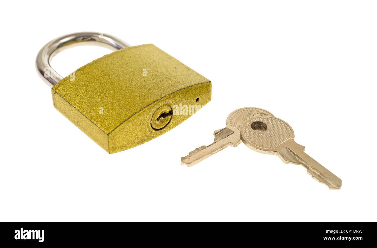 Padlock with keys Stock Photo Alamy