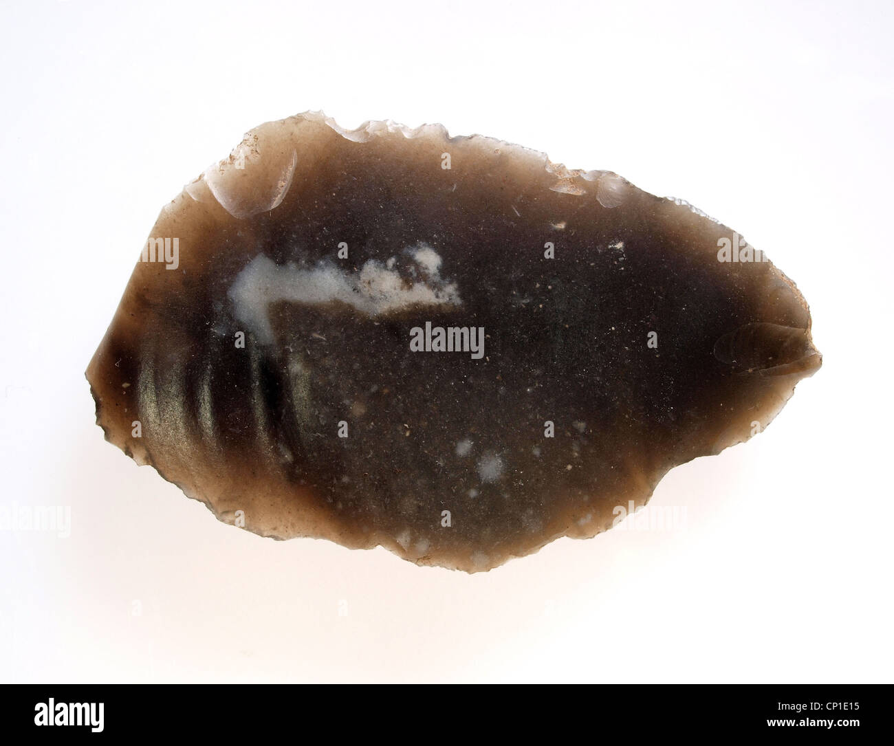 Neolithic flint implement (reverse of CP1BPA) Stock Photo