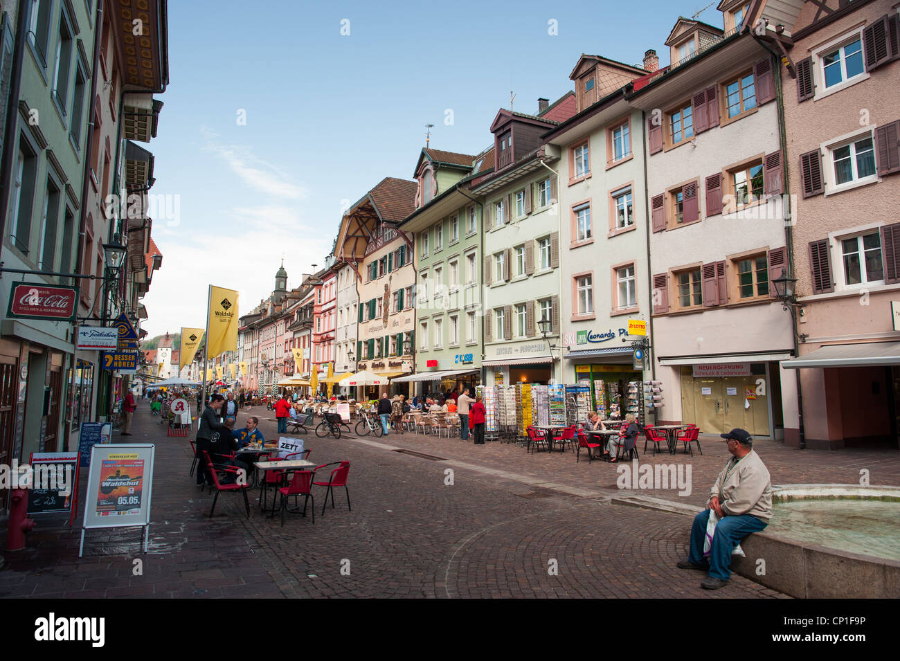 Historic city center of the town Waldshut, Germany, 2012 Stock Photo