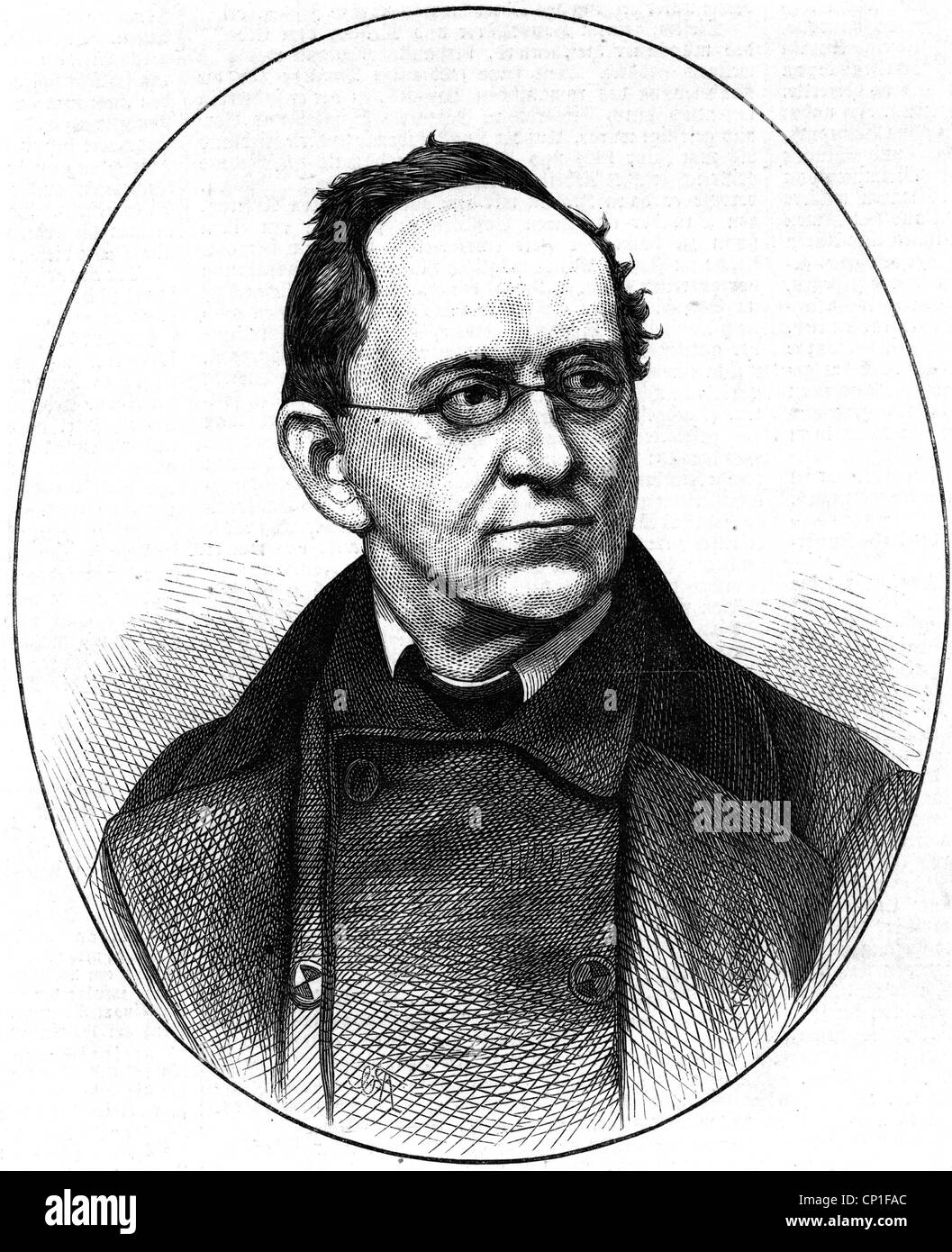 Ziebland, Georg Friedrich, 1.2.1800 - 24.1.1873, German architect, portrait, wood engraving, 19th century, Stock Photo