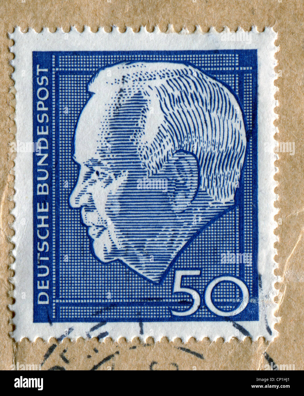 mail / post, postage stamps, West Germany, 50 Pfennig stamp with Stock Photo: 47978953 - Alamy