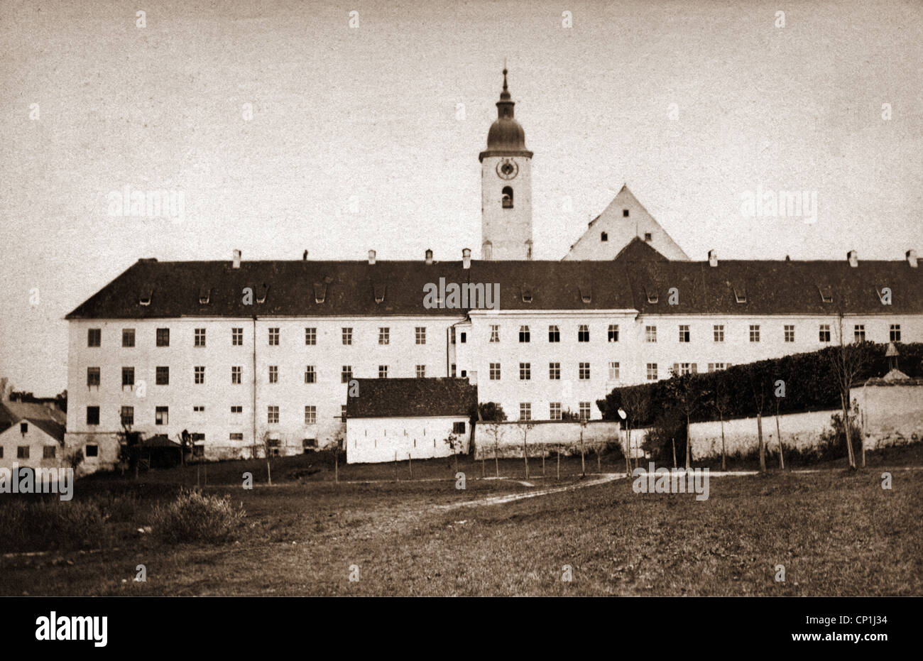 geography / travel, Germany, monasteries, Dietramszell convent, Upper Bavaria, exterior view, cabinet card, circa 1890, Additional-Rights-Clearences-Not Available Stock Photo