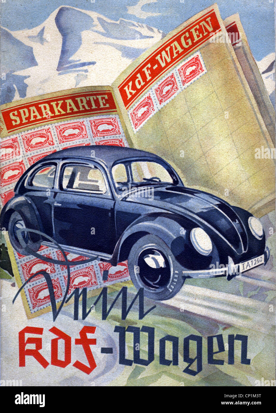 Nazism / National Socialism, organisations, 'Kraft durch Freude' ('Strength through Joy', KdF), KdF car, Volswagen, booklet, 1938, title, Additional-Rights-Clearences-Not Available Stock Photo