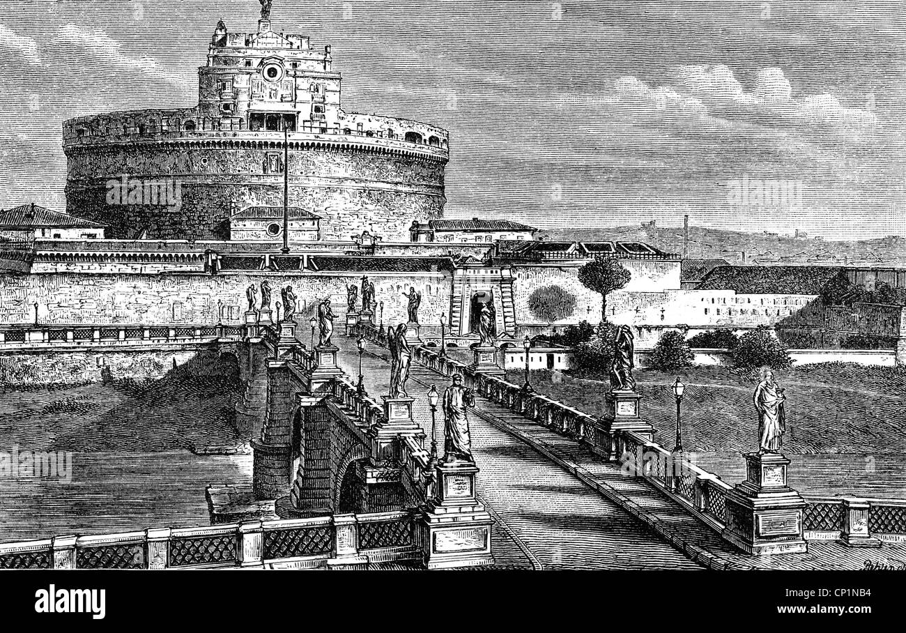 Castle Complicated Rome geography / travel, Italy, Rome, buildings, Castel Sant'Angelo ...