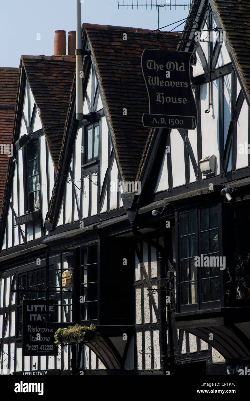 The Old Weaver's House, St Peter Street, Canterbury, Kent, England Stock Photo