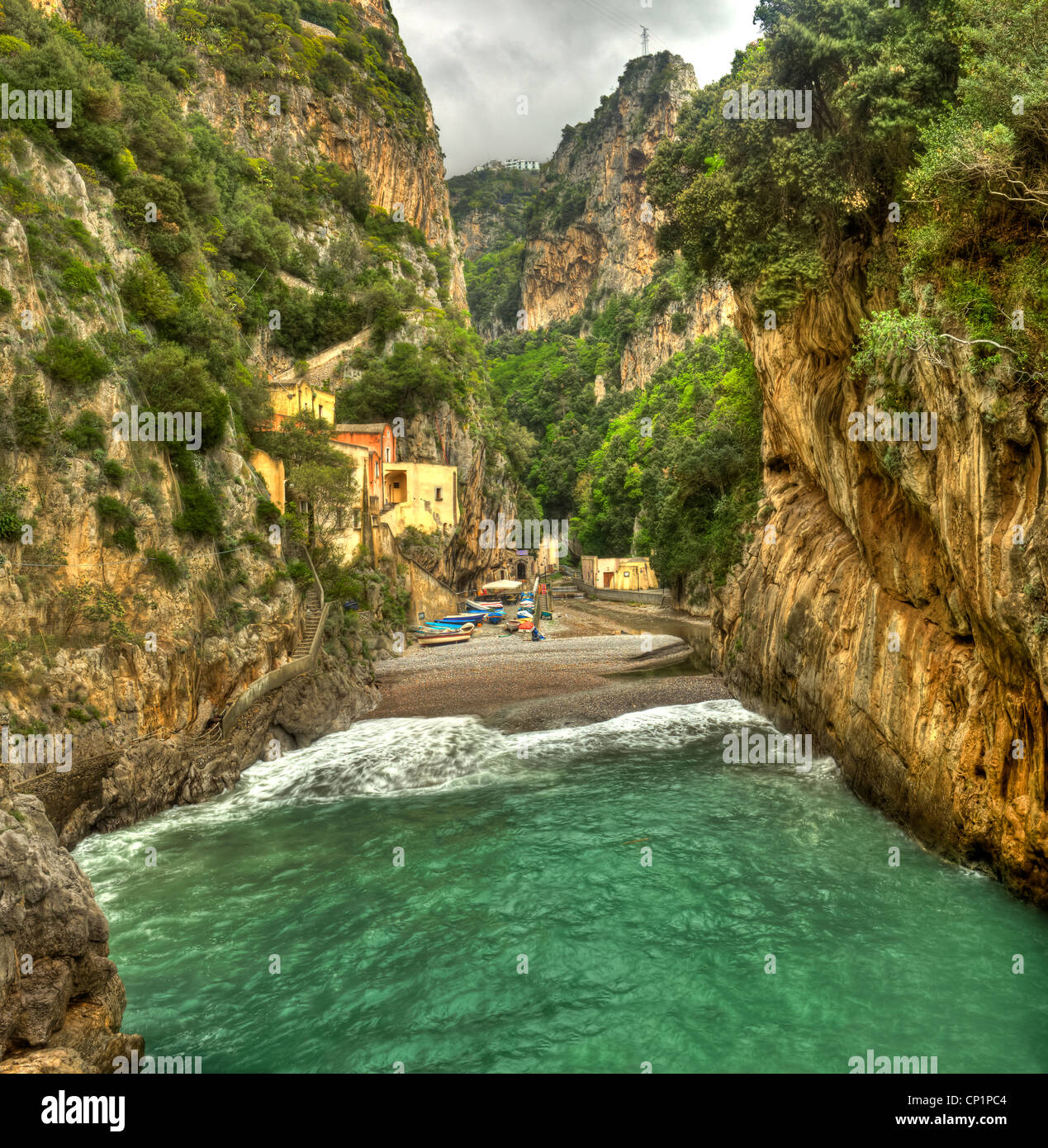 Fiord of Furore,Amalfi coast (Italy) Stock Photo