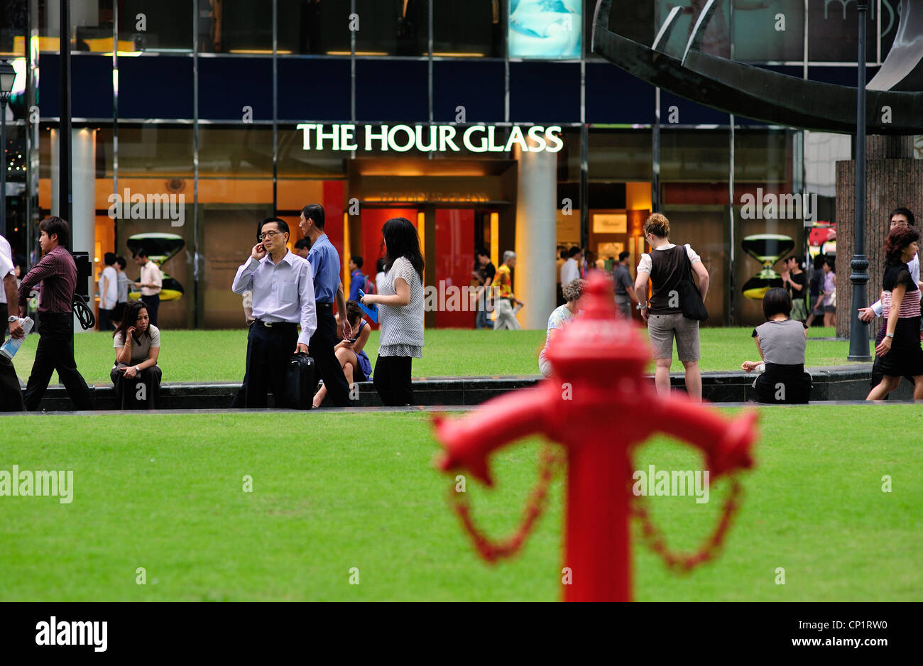 Raffles Place Singapore Stock Photo Alamy