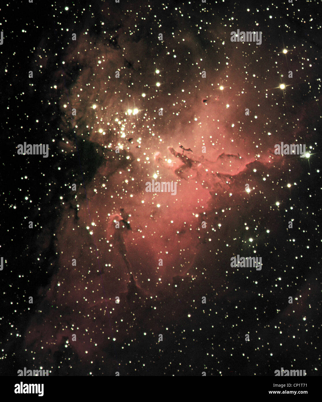 The M16 Nebula, The Eagle Nebula Stock Photo