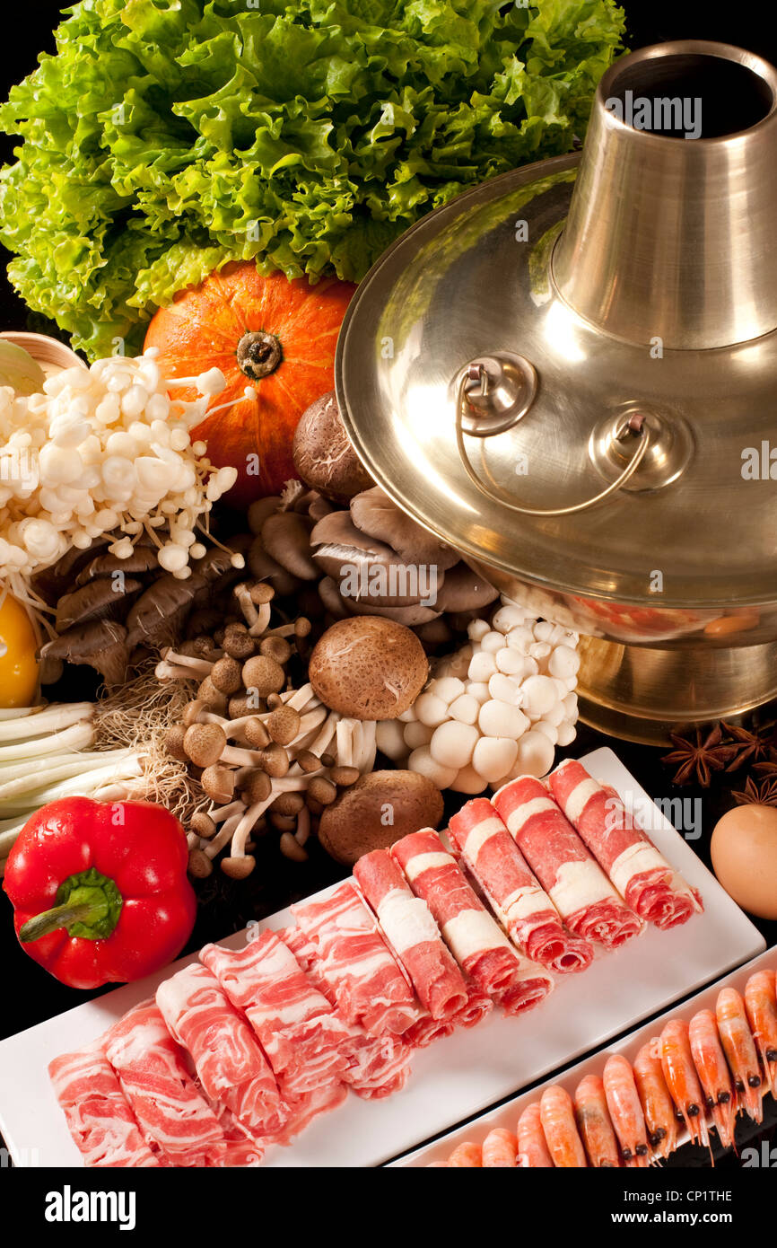 Closeup of Chinese hotpot Stock Photo Alamy