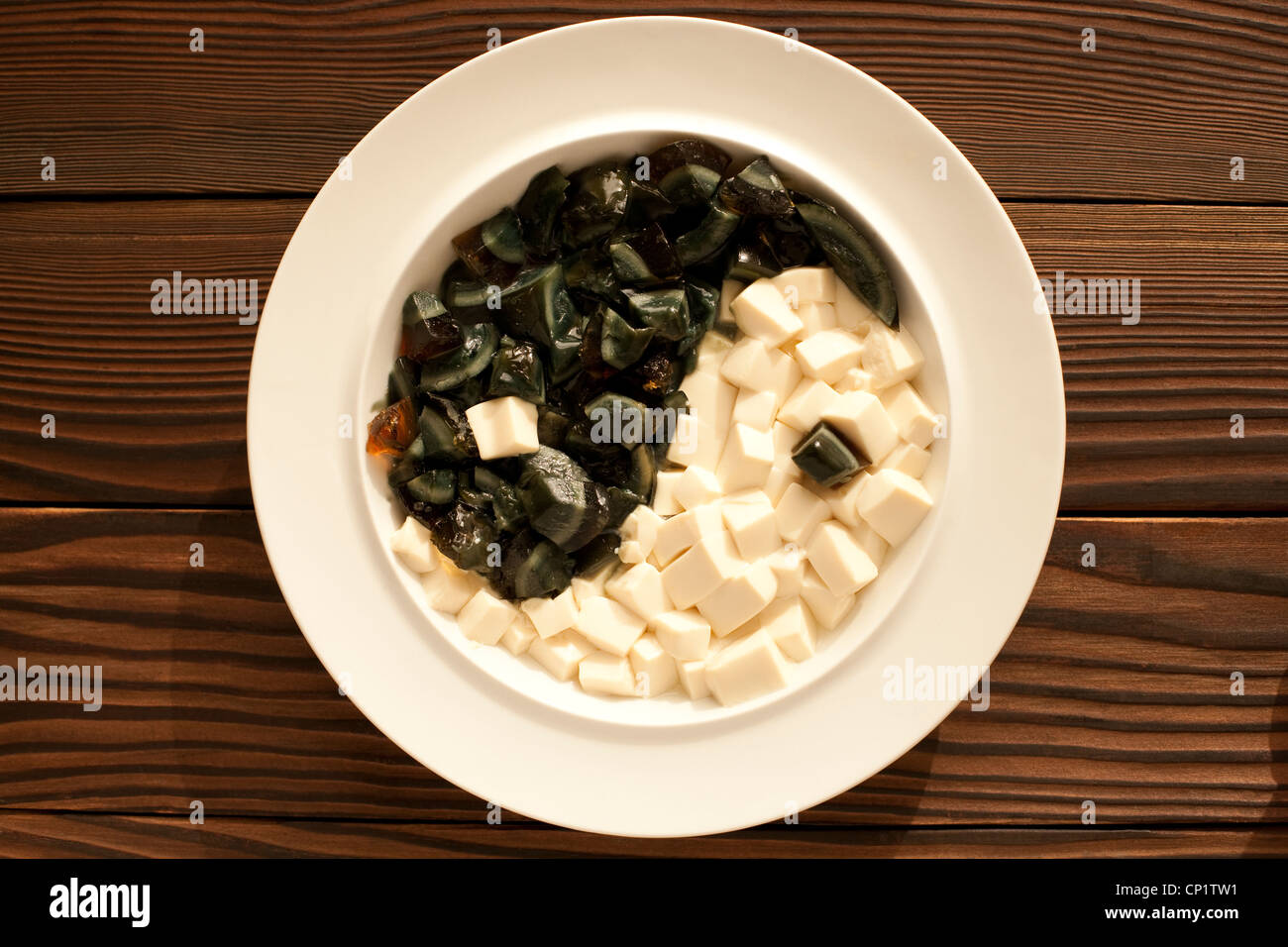 Tofu with Preserved Eggs Stock Photo Alamy
