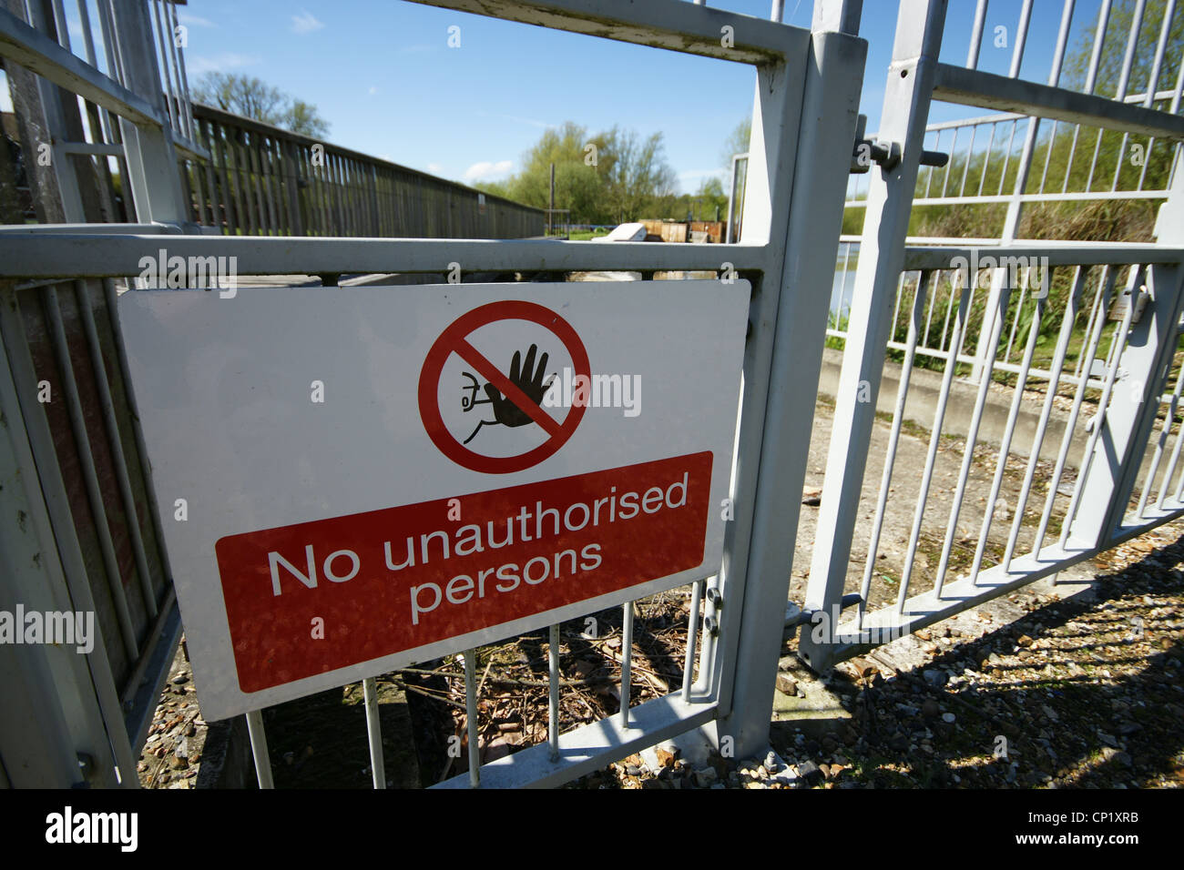 No entry for unauthorised persons hi-res stock photography and images ...