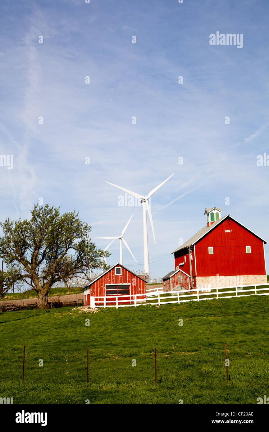 Wind turbines near a farm outside Adair, Iowa Stock Photo Alamy