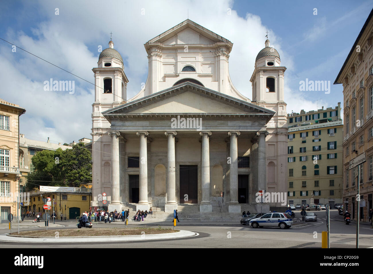 Basilica Della Santissima Annunziata Del Vastato, Genoa. Stock Photo