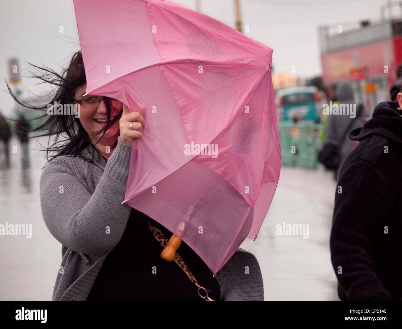Windy umbrella hires stock photography and images Alamy