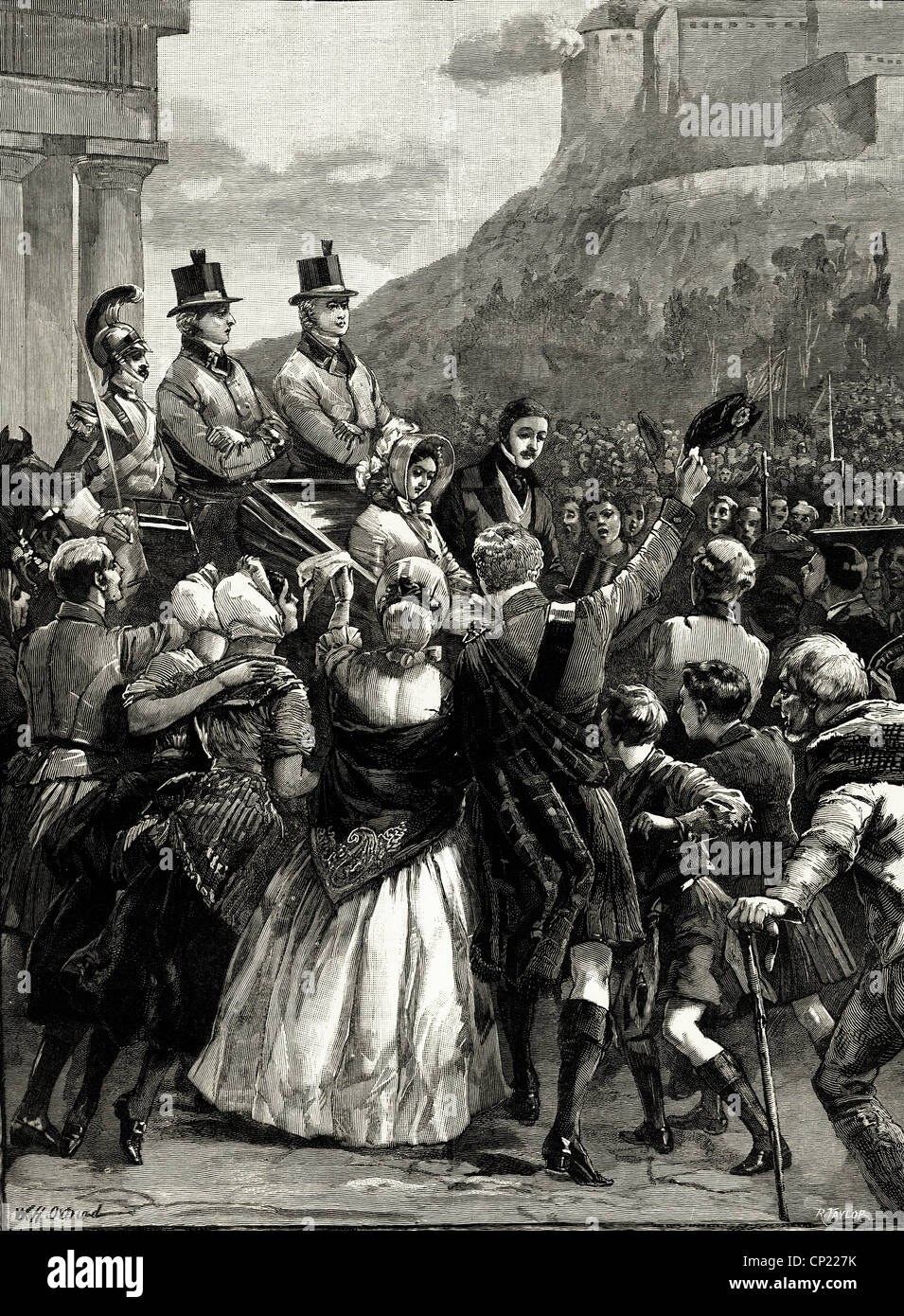 Queen Victoria And Prince Albert Visiting Edinburgh September 3rd Stock Photo Alamy