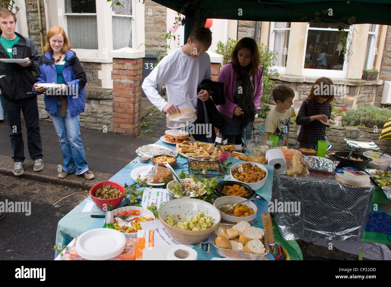 Street party food, Bristol Stock Photo Alamy
