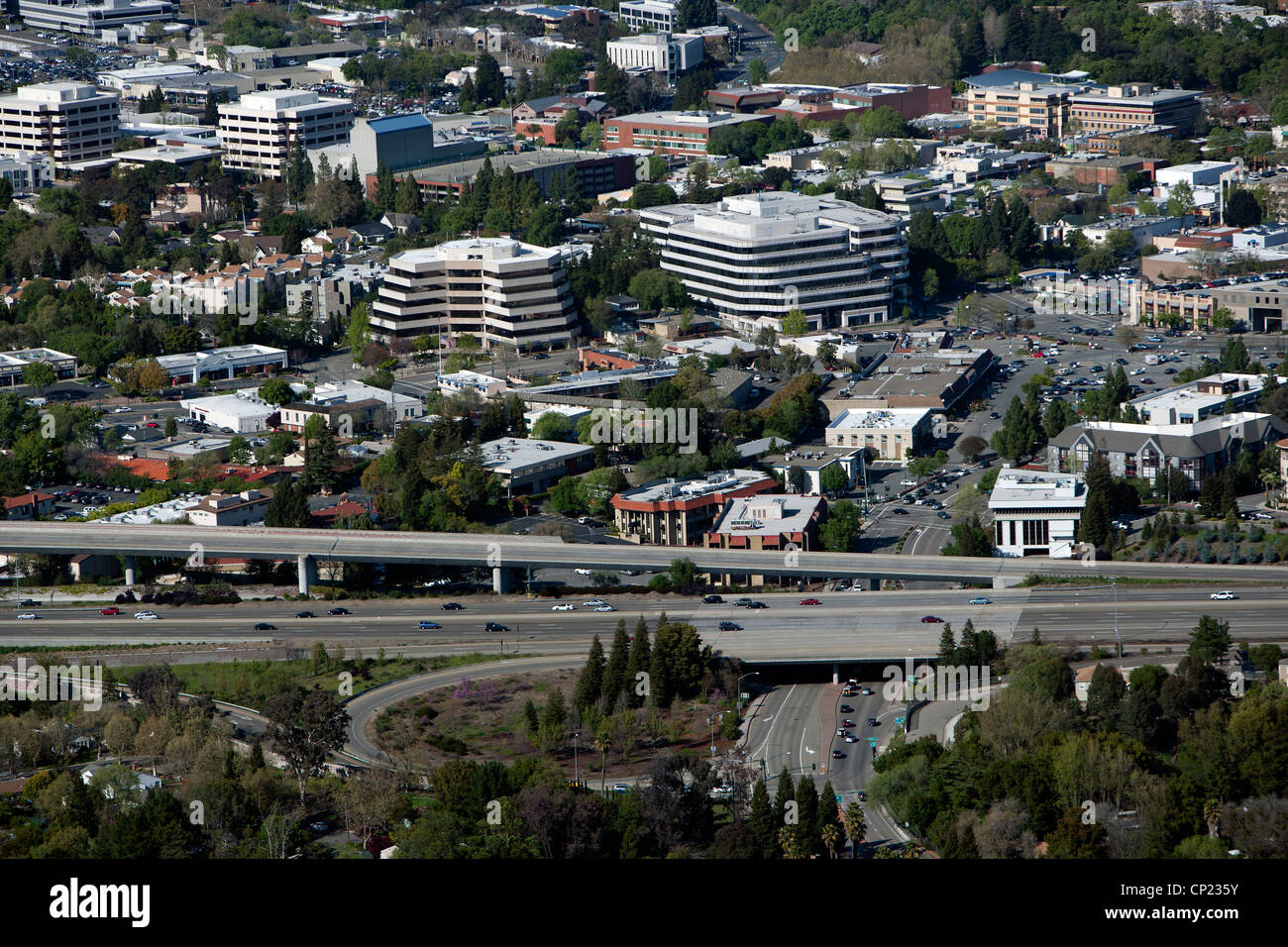 aerial photograph Walnut Creek, Contra Costa County, California Stock Photo