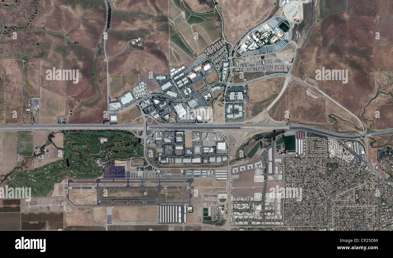 aerial photo map Livermore, Alameda county, California Stock Photo