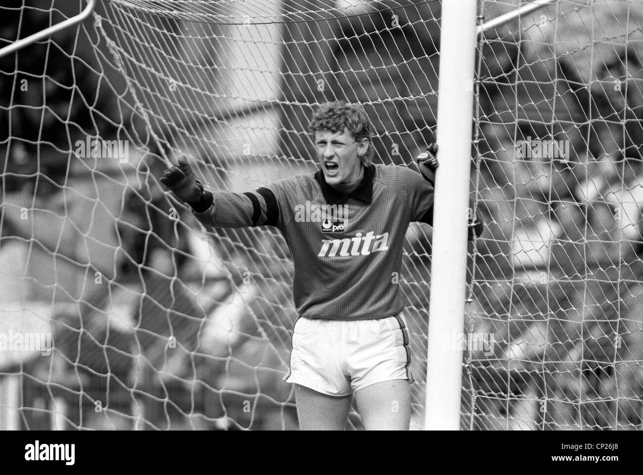 Aston Villa v Sheffield Wednesday at Villa Park 4/5/1987 Villa goalkeeper Kevin Poole. Stock Photo